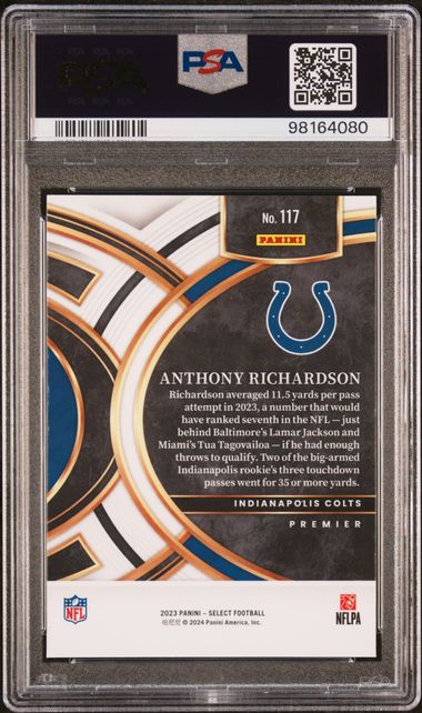 2023 Panini Select #117 Anthony Richardson PSA 9 (Rookie)