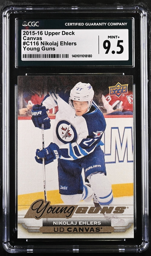 2015-16 Upper Deck Canvas #C116 Nikolaj Ehlers CGC 9.5 (Rookie)