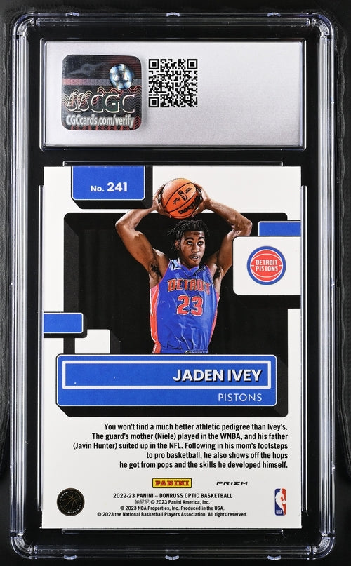 2022-23 Donruss Optic Holo #241 Jaden Ivey CGC 8.5 (Rookie)