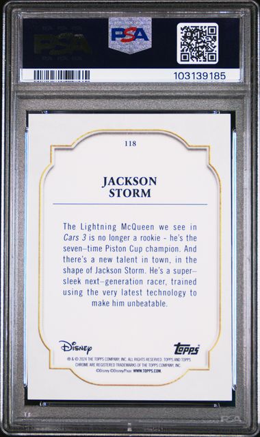 2024 Topps Chrome Disney Sapphire #118 Jackson Storm PSA 10