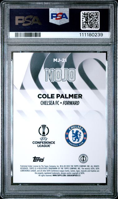 2024-25 Topps UEFA Club Competitions Mojo Chrome #MJ21 Cole Palmer PSA 9