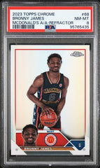 2023 Topps Chrome McDonald's All American Refractors #68 Bronny James PSA 8 | Eastridge Sports Cards