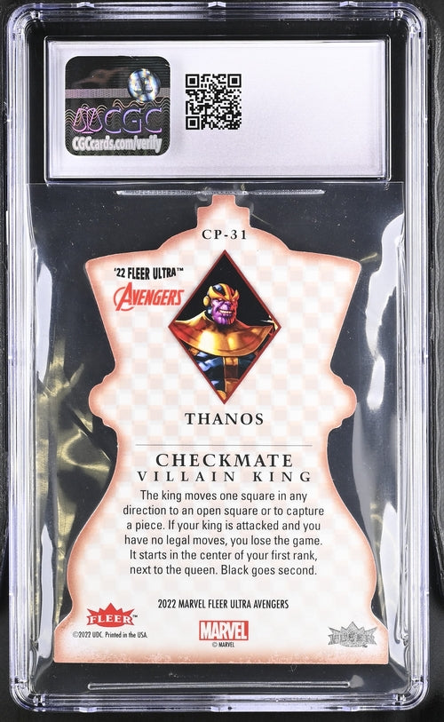 2023 Fleer Ultra Avengers Checkmate #CP-31 Thanos CGC 10