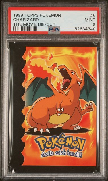 1999 Topps Pokemon The Movie #6 Charizard- Die-Cut PSA 9