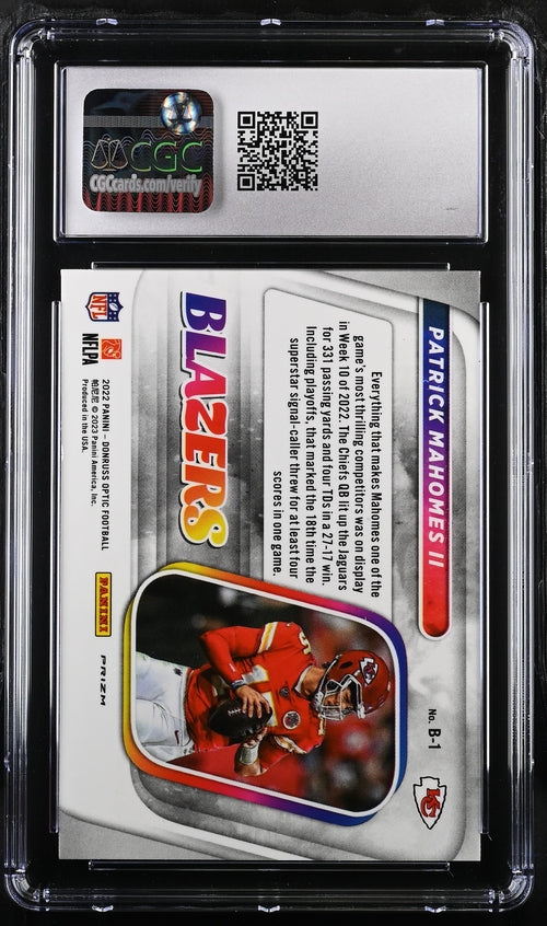 2022 Donruss Optic Blazers #B-1 Patrick Mahomes II CGC 10
