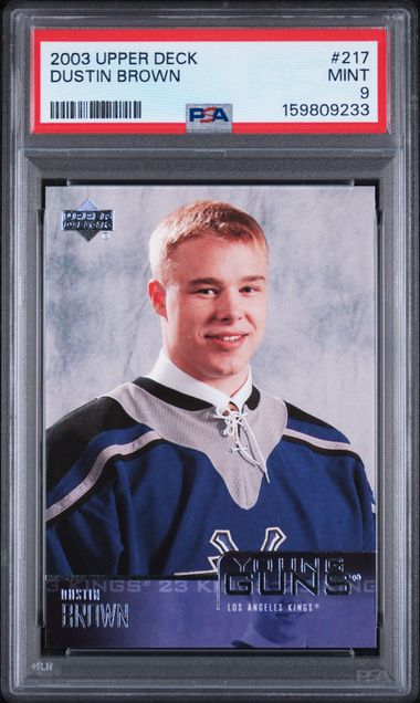 2003-04 Upper Deck #217 Dustin Brown PSA 9 (Rookie)