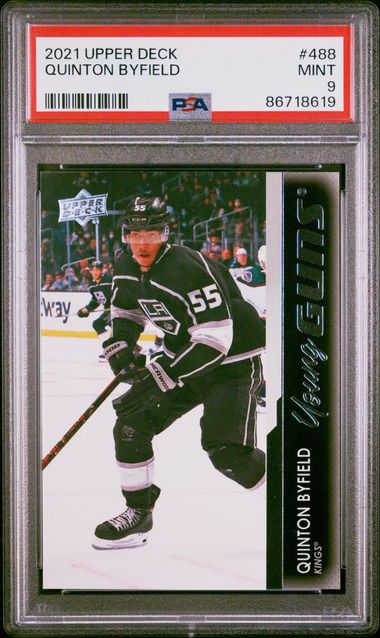 2021-22 Upper Deck #488 Quinton Byfield PSA 9 (Rookie)