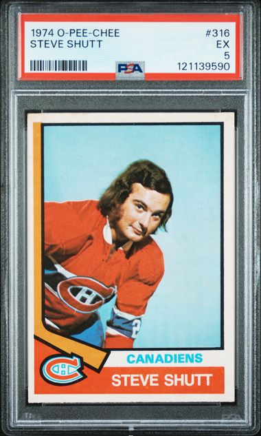 1974-75 O-Pee-Chee #316 Steve Shutt PSA 5 (Rookie)