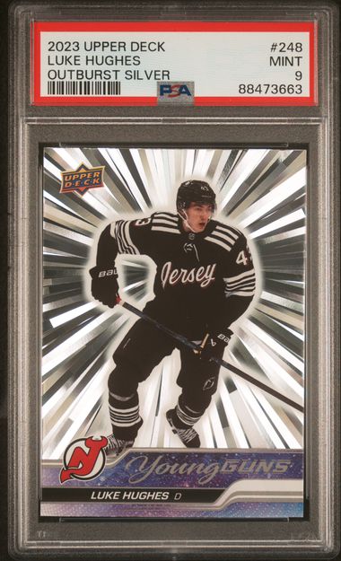 2023-24 Upper Deck Outburst #248 Luke Hughes PSA 9 (Rookie) | Eastridge Sports Cards
