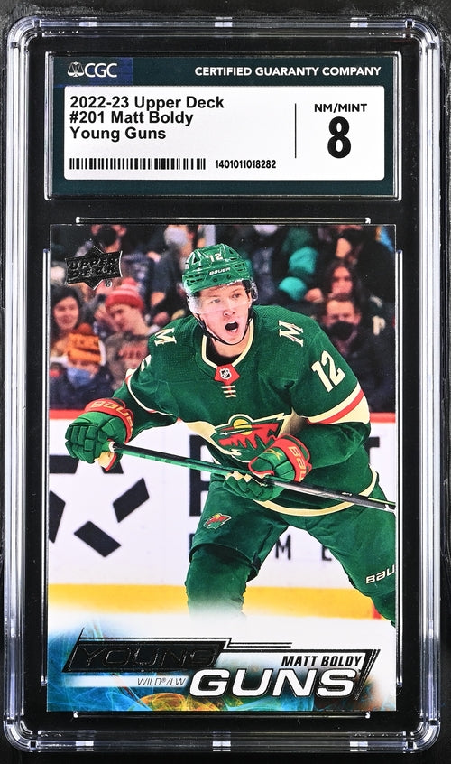 2022-23 Upper Deck #201 Matt Boldy CGC 8 (Rookie)