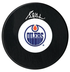 Grant Fuhr Autographed Edmonton Oilers Puck (COJO Sports)