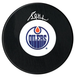 Grant Fuhr Autographed Edmonton Oilers Puck (COJO Sports)