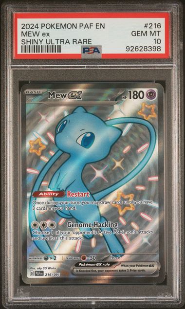 2024 Pokemon Paldean Fates #216 Mew ex- Shiny Ultra Rare PSA 10
