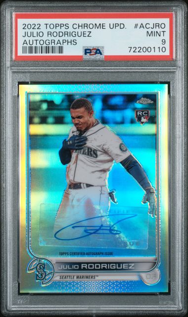 2022 Topps Chrome Update Autograph #ACJRO Julio Rodriguez PSA 9 (Rookie)