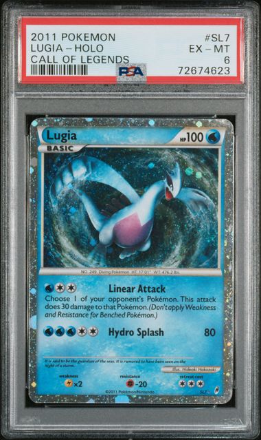 2011 Pokemon Call of Legends #SL7 Lugia- Holo PSA 6