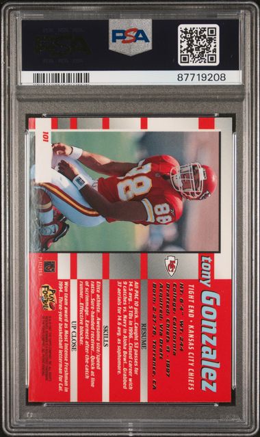 1997 Bowman's Best #101 Tony Gonzalez PSA 9 (Rookie) | Eastridge Sports Cards