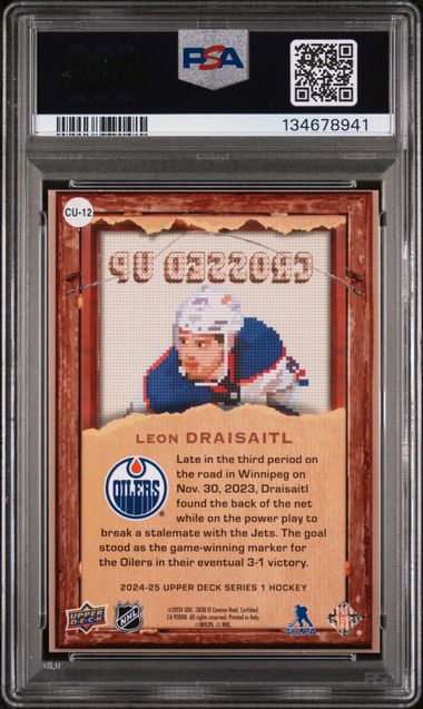 2024-25 Upper Deck Crossed Up #CU12 Leon Draisaitl PSA 10