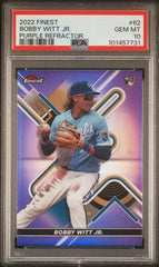 2022 Finest Purple Refractors #62 Bobby Witt Jr. #179/250 PSA 10 (Rookie) | Eastridge Sports Cards