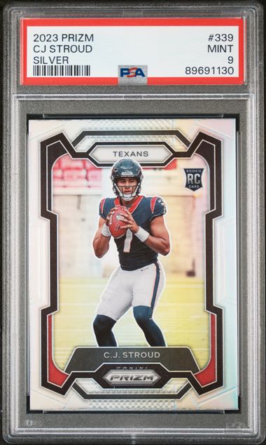 2023 Panini Prizm Silver Prizm #339 CJ Stroud PSA 9 (Rookie)