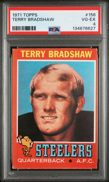 1971 Topps #156 Terry Bradshaw PSA 4 (Rookie)