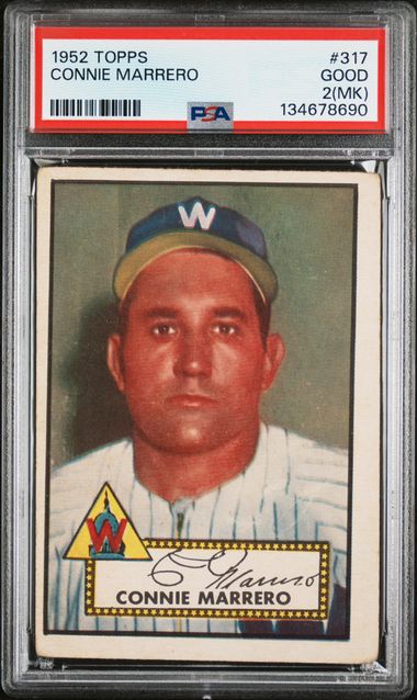 1952 Topps #317 Connie Marrero PSA 2(MK)