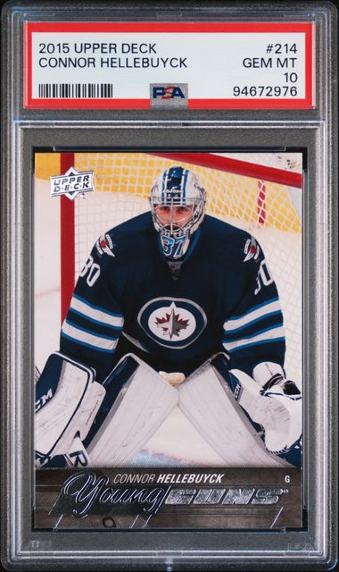 2015-16 Upper Deck #214 Connor Hellebuyck PSA 10 (Rookie)