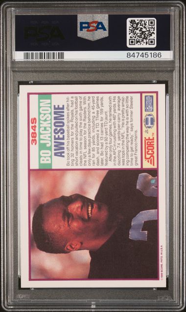 1989 Score Supplemental #394S Bo Jackson PSA 9