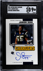2001 Upper Deck Vintage Signatures #JSVS Junior Seau SGC 9 (Auto 10) | Eastridge Sports Cards