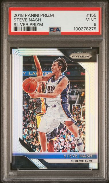 2018-19 Panini Prizm Silver Prizm #155 Steve Nash PSA 9