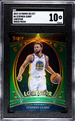 2023-24 Panini Select Lodestar Green Prizm #6 Stephen Curry SGC 10