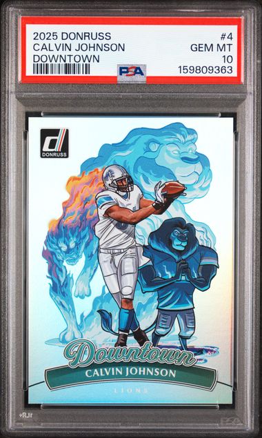 2025 Donruss Downtown! #4 Calvin Johnson PSA 10