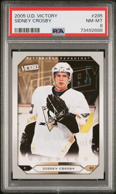 2005-06 Upper Deck Victory #285 Sidney Crosby PSA 8 (Rookie)