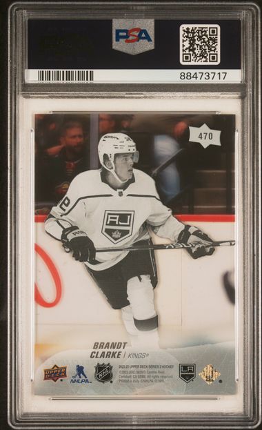 2022-23 Upper Deck Clear Cut #470 Brandt Clarke PSA 10 (Rookie)