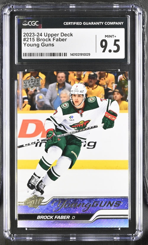 2023-24 Upper Deck #215 Brock Faber CGC 9.5 (Rookie)