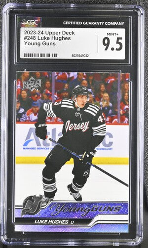 2023-24 Upper Deck #248 Luke Hughes CGC 9.5 (Rookie)