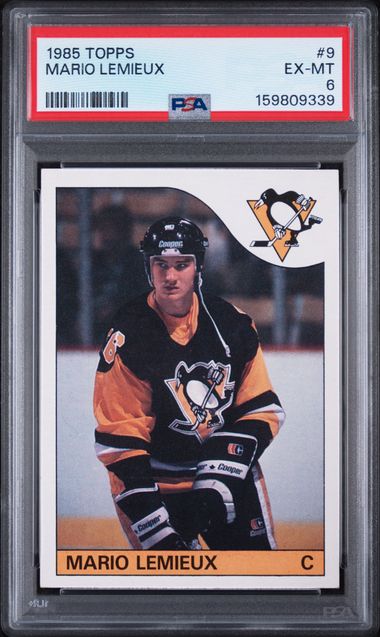 1985-86 Topps #9 Mario Lemieux PSA 6 (Rookie)