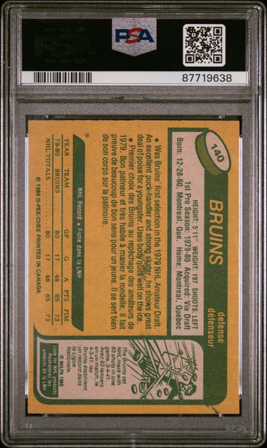 1980-81 O-Pee-Chee #140 Ray Bourque PSA 7 (Rookie) | Eastridge Sports Cards