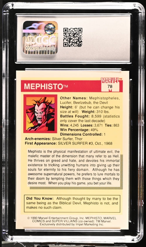 1990 Impel Marvel Universe Series 1 #78 Mephisto CGC 6.5