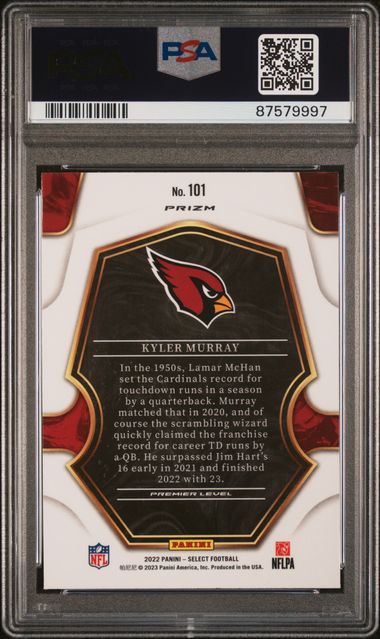 2022 Panini Select Cosmic Prizm #101 Kyler Murray PSA 10