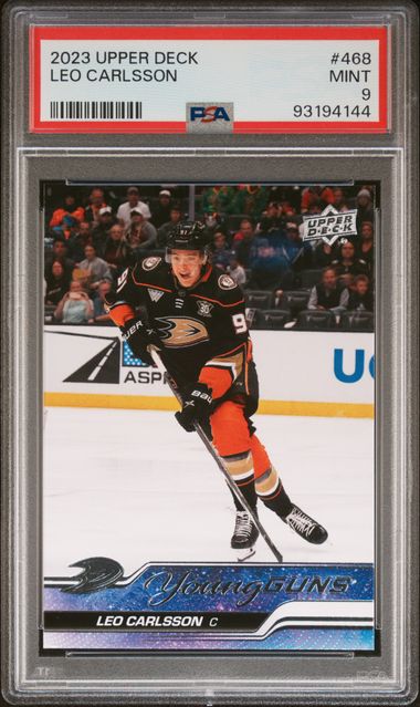 2023-24 Upper Deck #468 Leo Carlsson PSA 9 (Rookie)