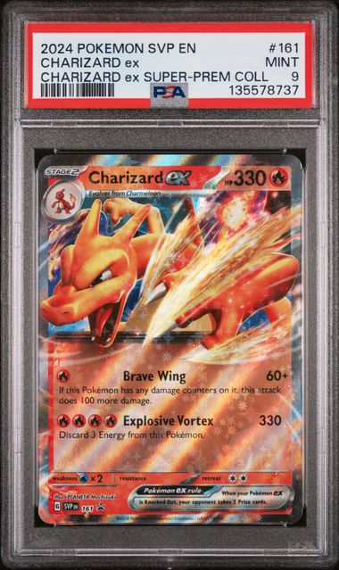 2024 Pokemon Scarlet & Violet Charizard ex Super Premium Collection #161 Charizard ex PSA 9