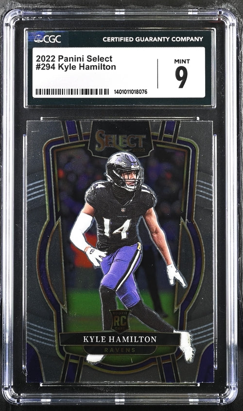 2022 Panini Select #294 Kyle Hamilton CGC 9 (Rookie)