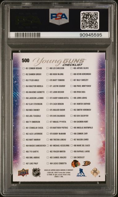 2023-24 Upper Deck #500 Connor Bedard/Leo Carlsson PSA 10 (Rookie)