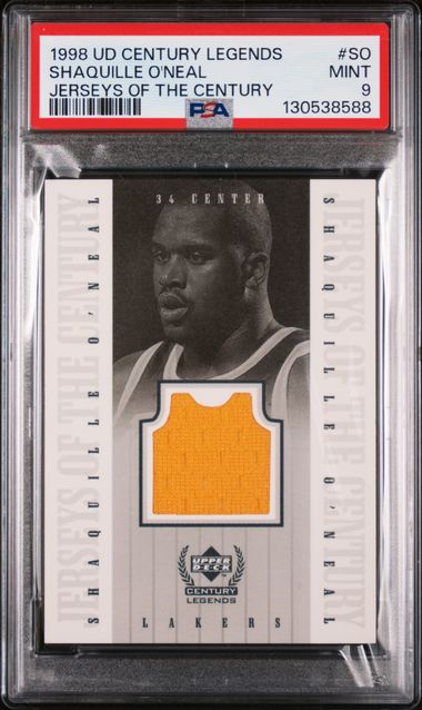 1998-99 UD Century Legends Jerseys of the Century #SO Shaquille O'Neal PSA 9