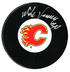 Mike Vernon Autographed Calgary Flames Puck (COJO Sports)