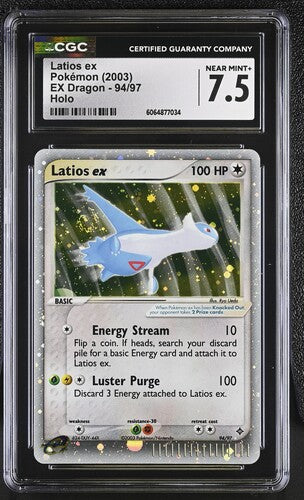 2003 Pokemon EX Dragon #94 Latios ex CGC 7.5