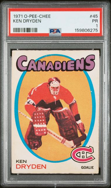 1971-72 O-Pee-Chee #45 Ken Dryden PSA 1 (Rookie)