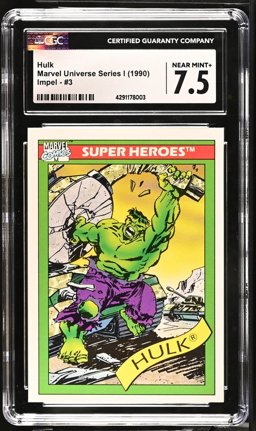 1990 Impel Marvel Universe Series 1 #3 Hulk CGC 7.5