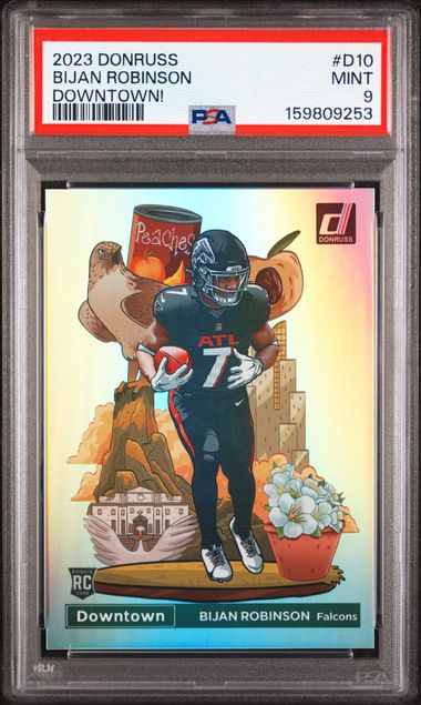 2023 Donruss Downtown! #D10 Bijan Robinson PSA 9 (Rookie)