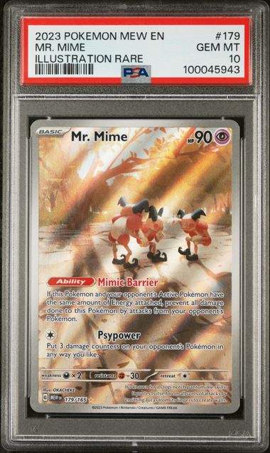 2023 Pokemon 151 #179 Mr. Mime - Illustration Rare PSA 10